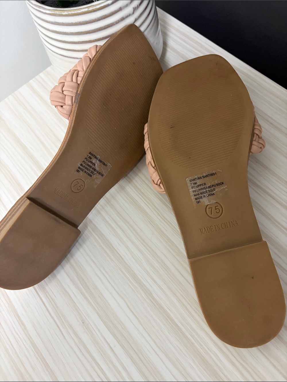 Steve Madden Braided Slide Sandals in Nude/Tan!! EUC!! - Picture 6 of 6